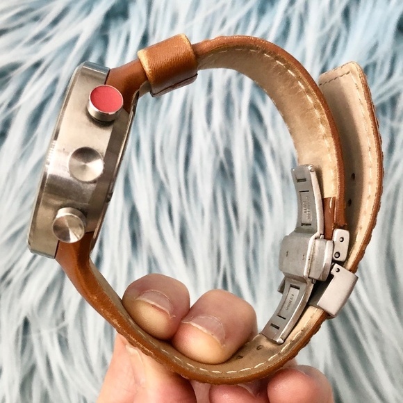 NIKE HERITAGE Chronograph‎ Vintage, Y2K, Mens Wrist Watch, Leather Strap, RARE - Picture 7 of 16